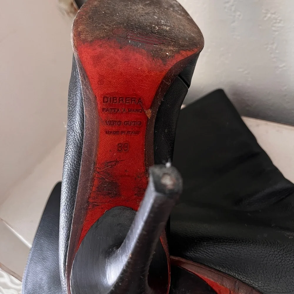 Italian Black Leather Boots - Picture 7 of 14